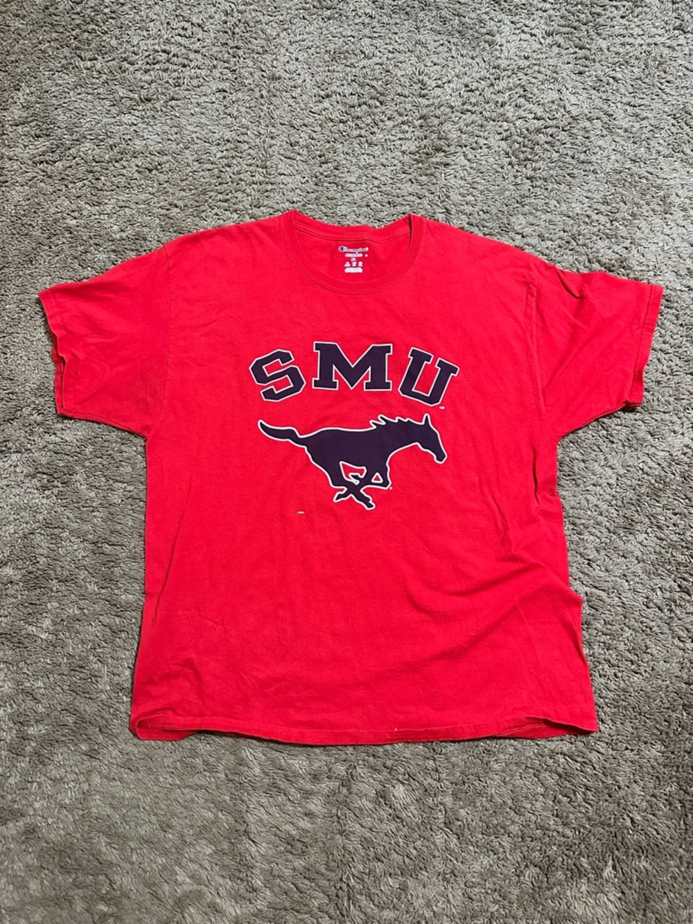 Vintage NCAA SMU Mustangs “triple red” shirt 00s size xl